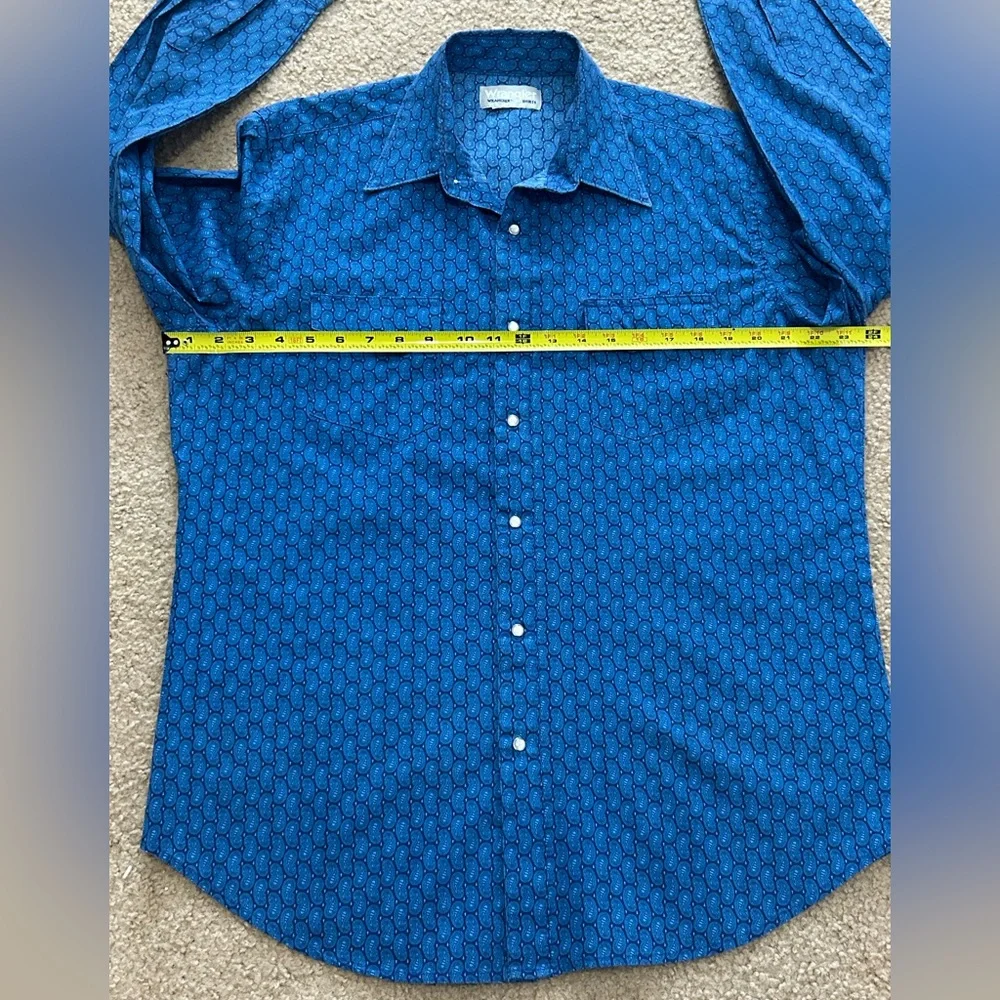 Vintage Wrangler Rancher Men’s Large Pearl Snap Shirt - Picture 6 of 7